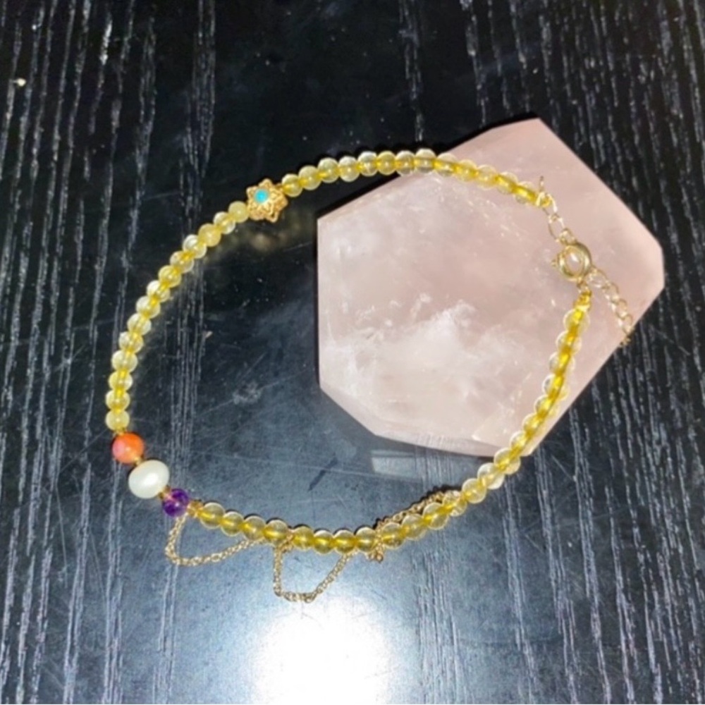 Rutile Quartz anklet